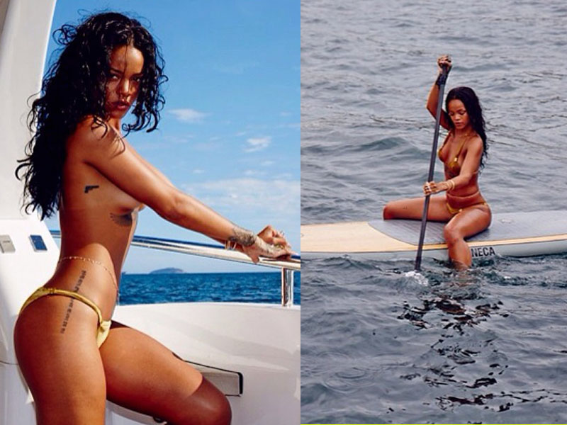 Rihanna: Topless On The Yacht!