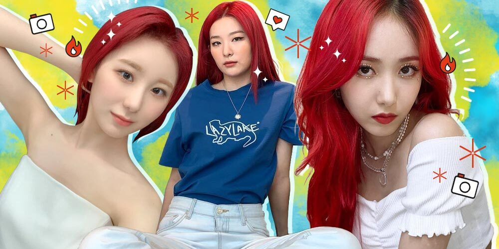 5 K-Pop Idol Ini Tampil Cantik dengan Rambut Berwarna Merah!
