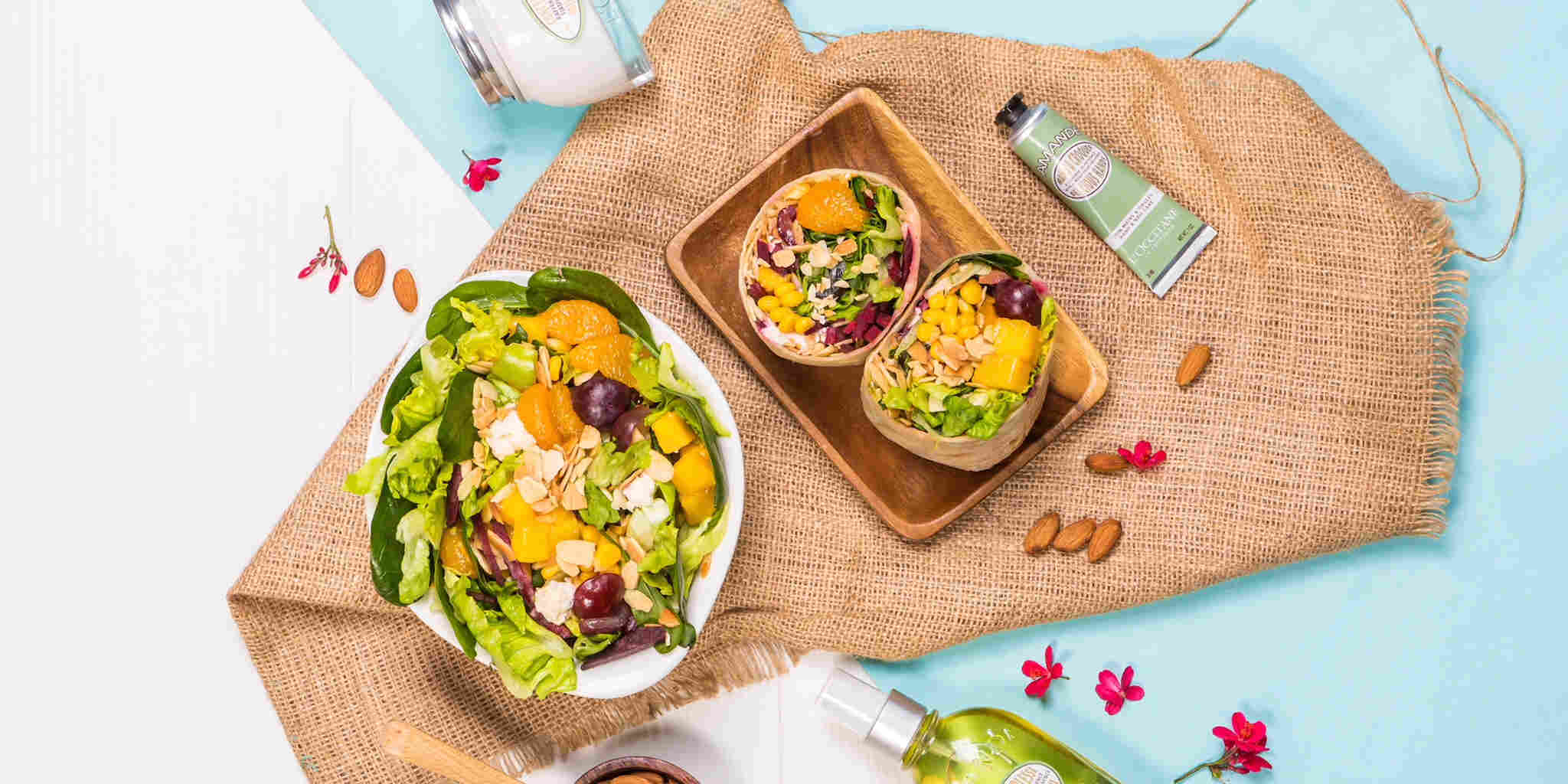 Kolabrasi Saladstop! X L'Occitane Sajikan Almond Garden