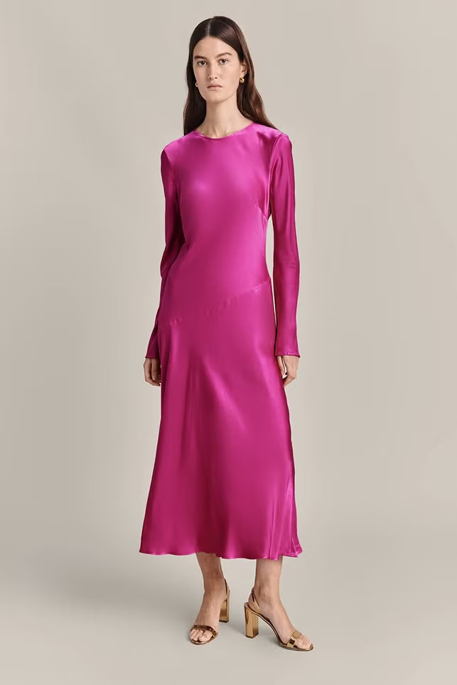 Satin Midi Dress