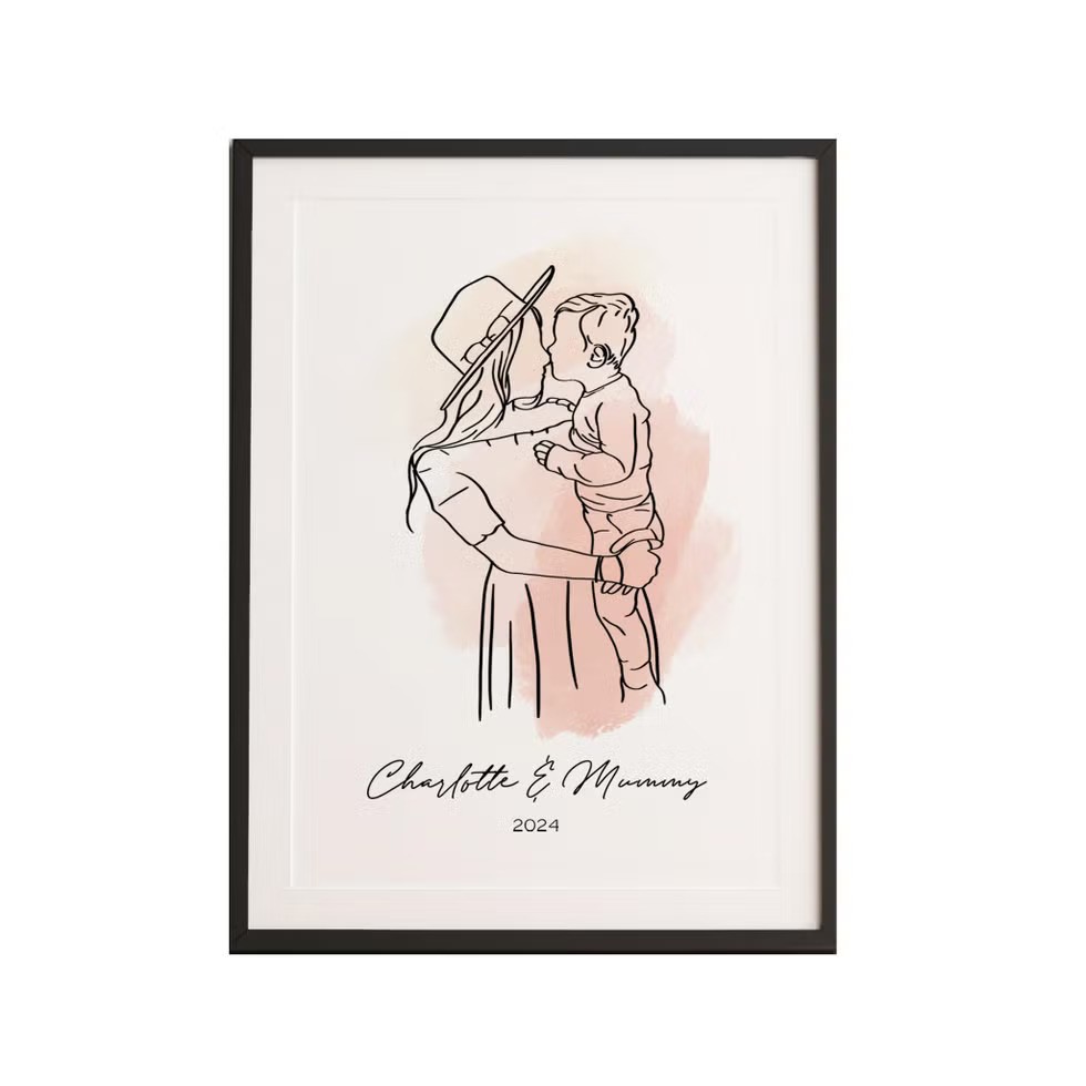 Custom line drawing poster