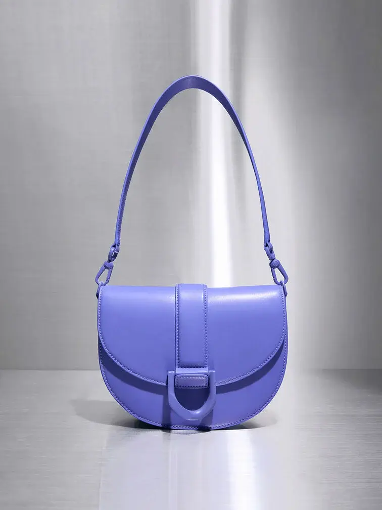 Charles & Keith - Tas Saddle Gabine - Purple
