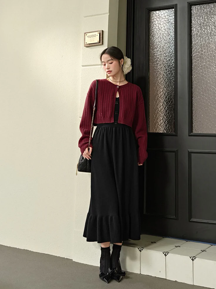Cardigan + dress