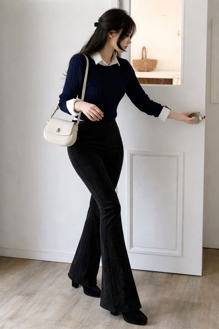Basic shirt + cardigan + jeans