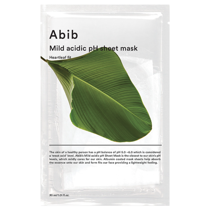Abib Mild Acidic pH Sheet Mask Heartleaf Fit