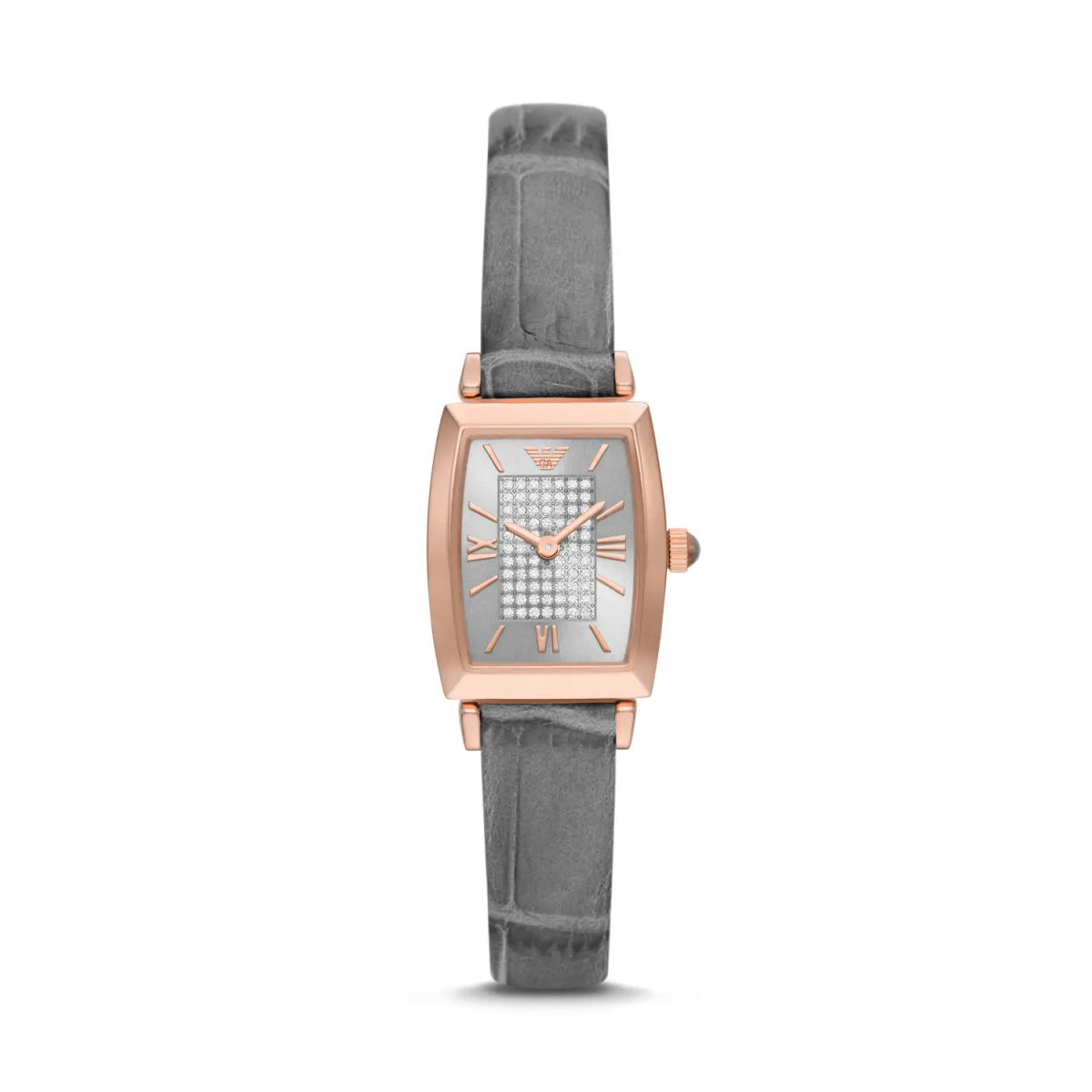 Emporio Armani - Two-Hand Gray Leather Watch - Ar11504
