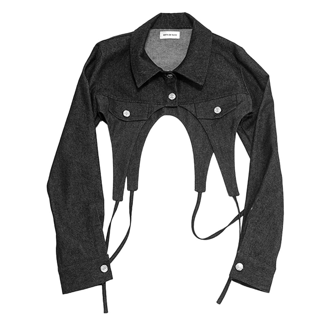 Arts De Base - Denim Crop Jacket Black