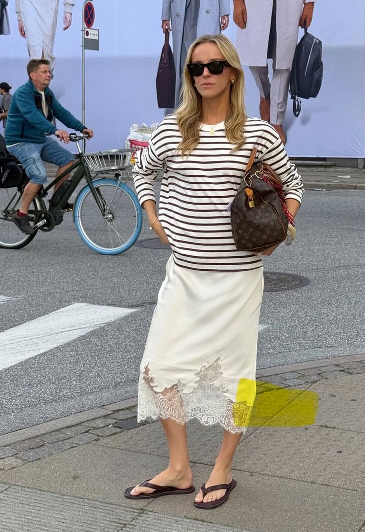 Stripes with lace