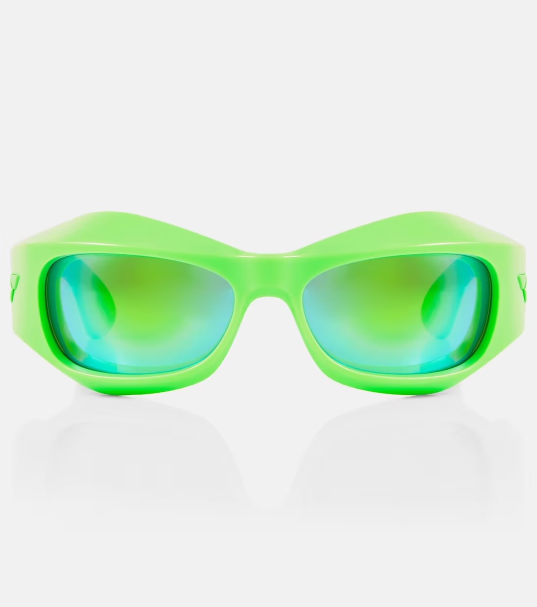 Bottega Veneta - Mirrored Oval Sunglasses