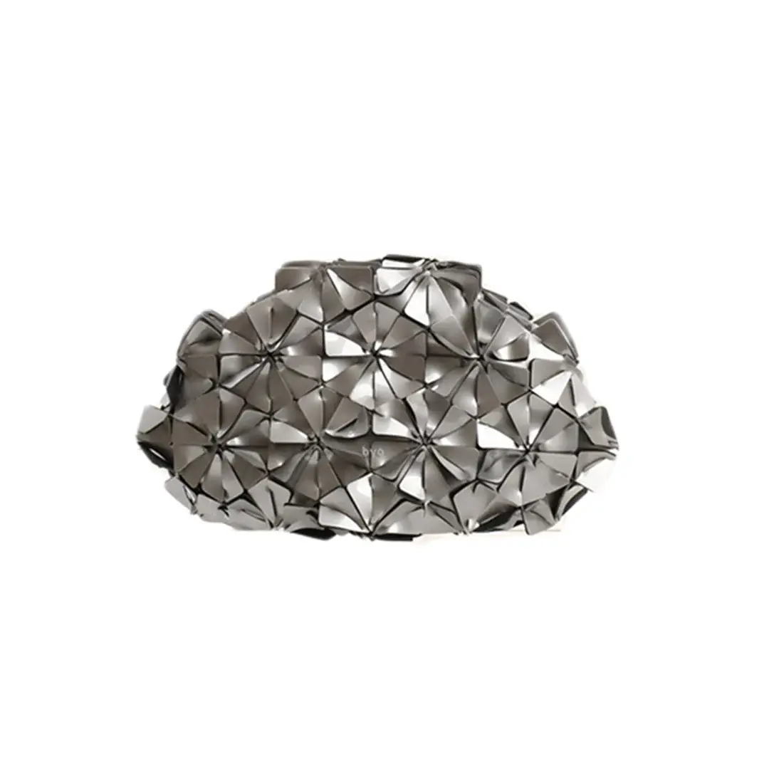 BYO Shell Clutch In Silver Silver