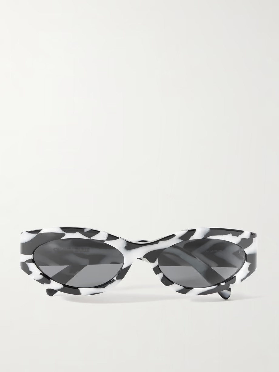 CELINE Eyewear - Monochroms cat-eye zebra-print acetate sunglasses