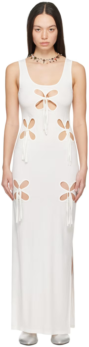 J.KIM - Off-White Staple Petal Maxi Dress