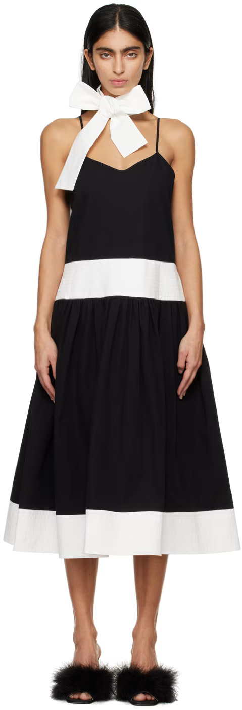 KIMHĒKIM - Black Bicolor Midi Dress
