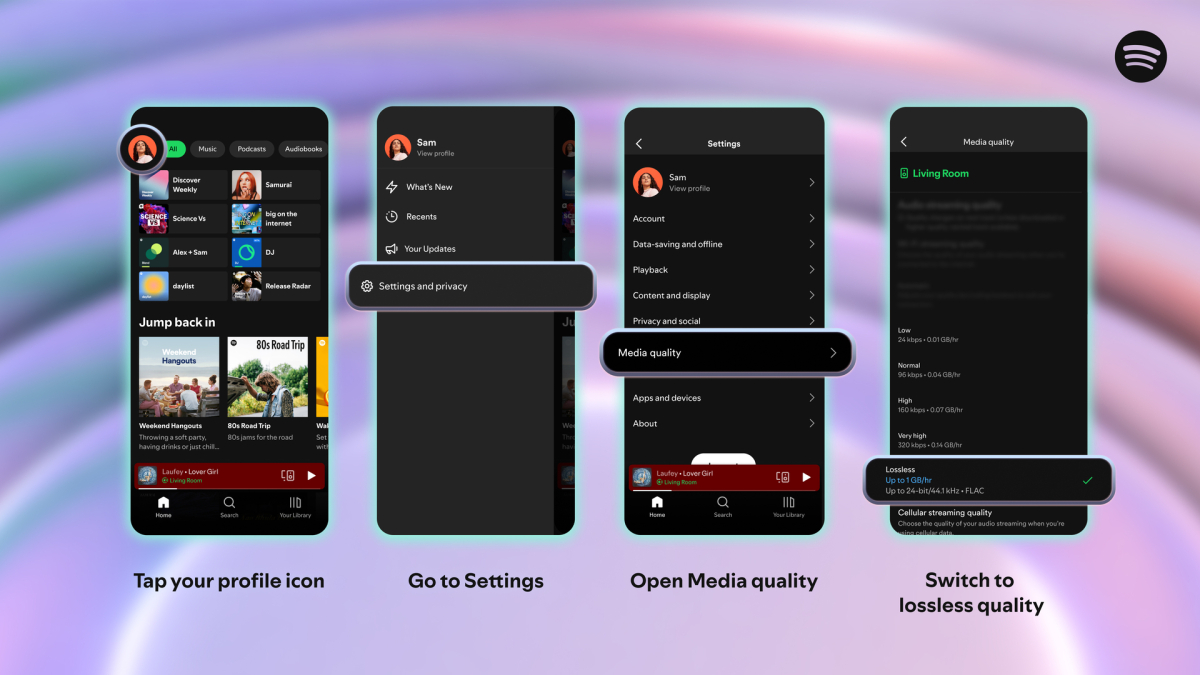Cara menggunakan audio LossLess di Spotify