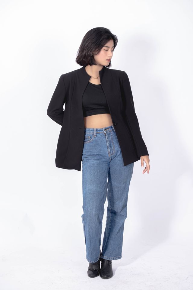 Blazer + crop top