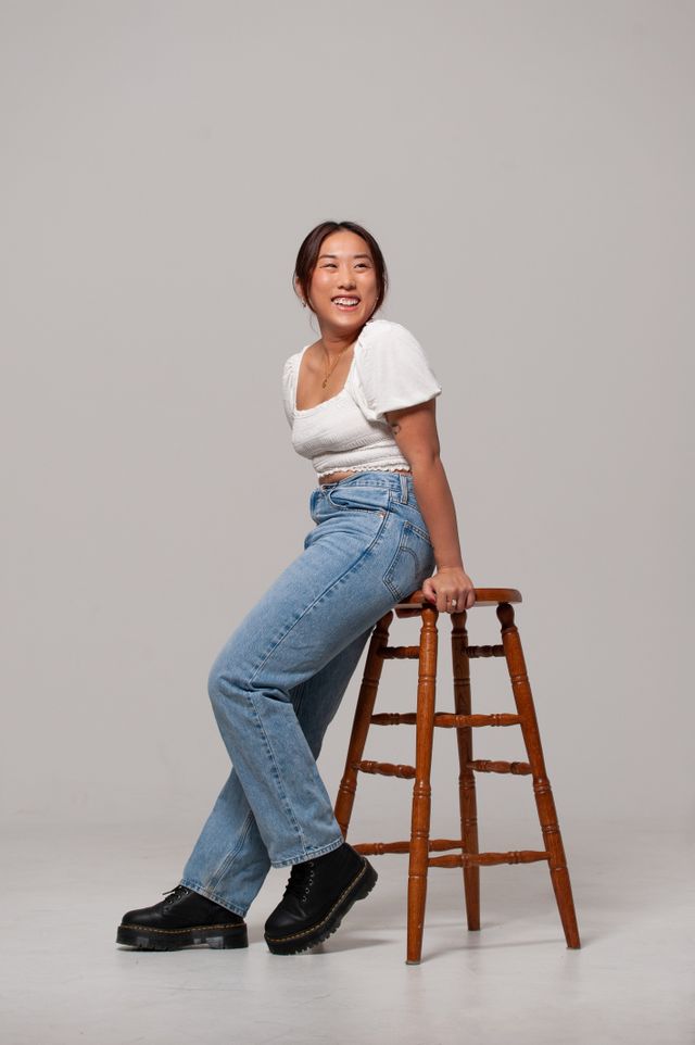 Straight leg jeans