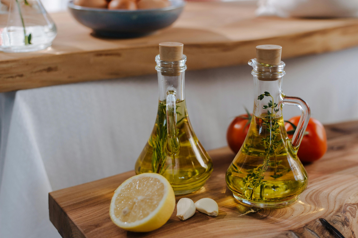 Lemon juice & olive oil
