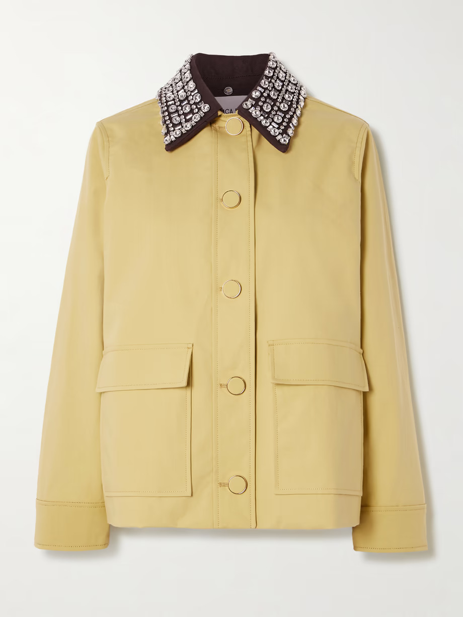 Veronica Beard - Arlen Dickey Crystal-Embellished Coated-Cotton Coat