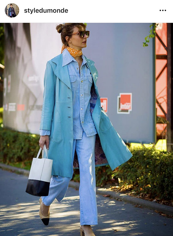 Baju Untuk Musim Hujan Gaya Denim on Denim
