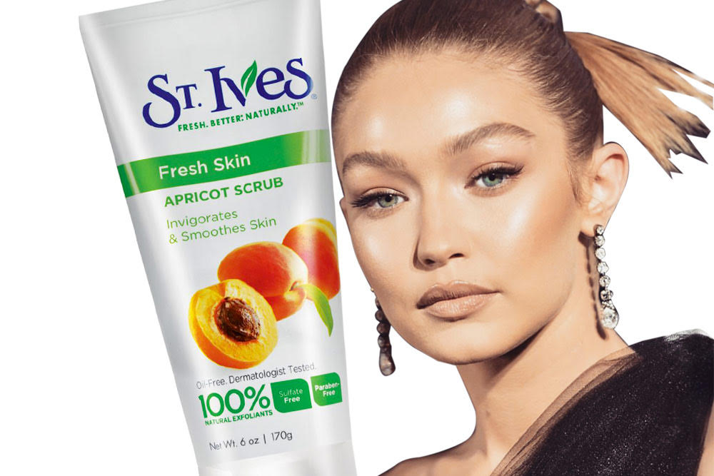 gigi hadid favorite beauty product st. ives face scrub