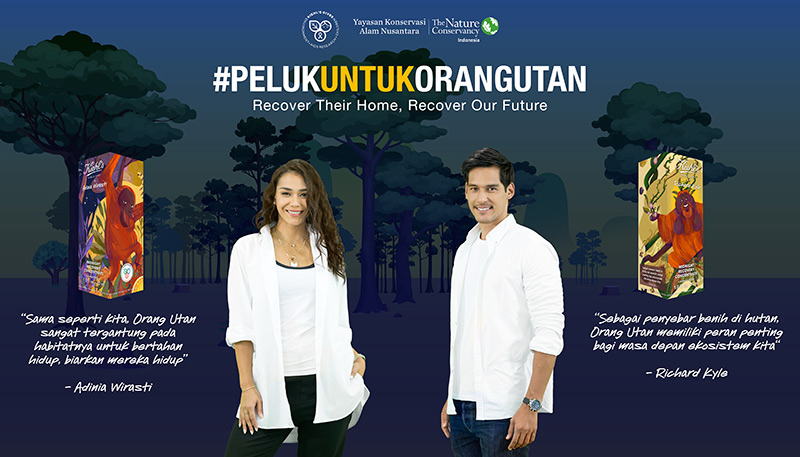 Adinia Wirasti dan Richard Kyle #PELUKUNTUKORANGUTAN