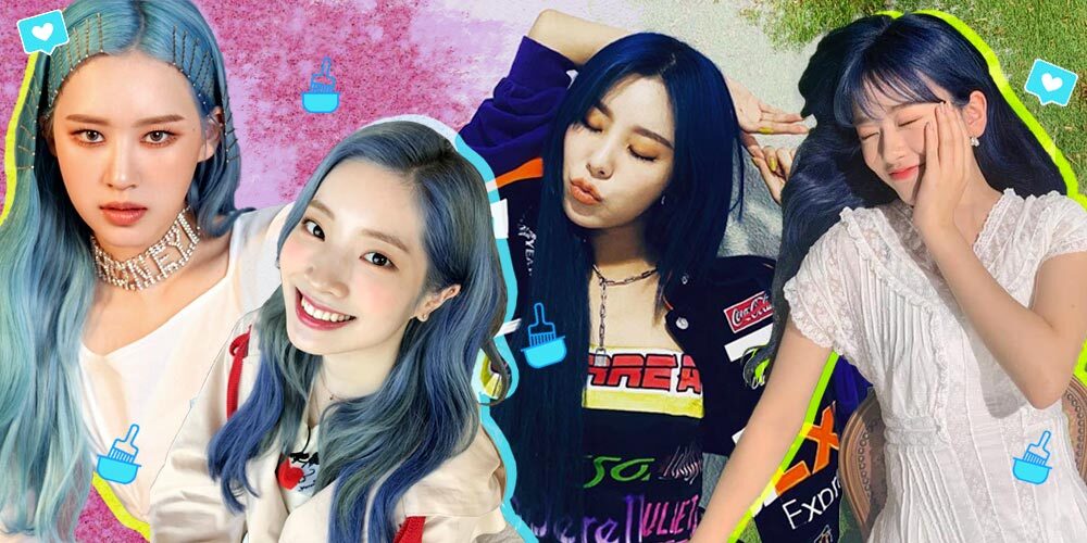 9 K-Pop Idol yang Tampak Memesona dengan Warna Rambut Biru