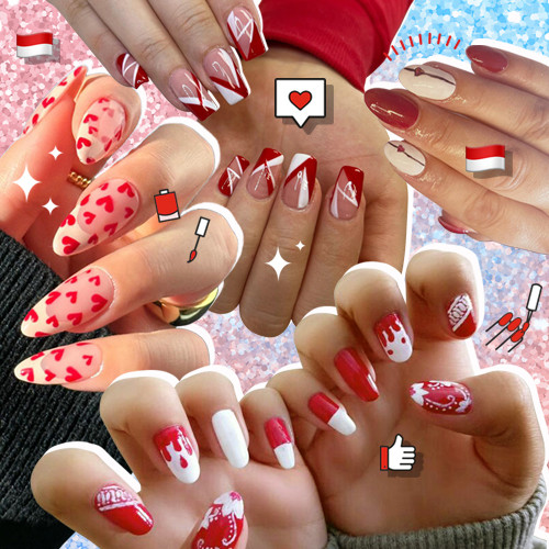 23 Motif Nail Art Bertemakan Hari Kemerdekaan