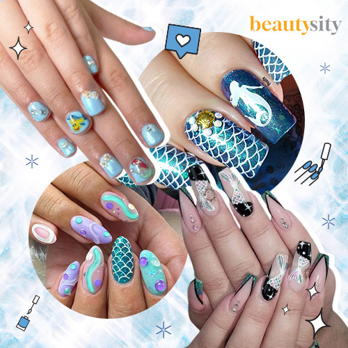 Contek 10 Ide Nail Art Yang Terinspirasi dari Film The Little Mermaid