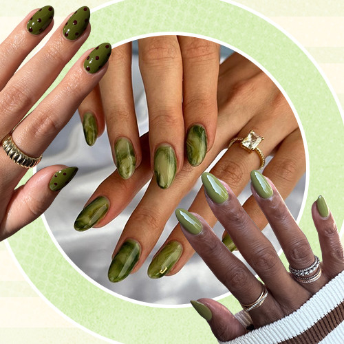 Intip 8 Inspirasi Nail Art Warna Olive Green untuk Musim Gugur