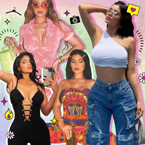9 Gaya Fashionable Kylie Jenner Memakai Busana Vintage