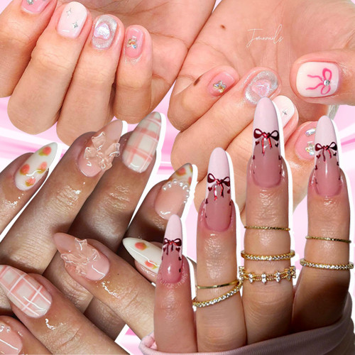 Ide Coquette Nail Art Estetik ala Pinterest