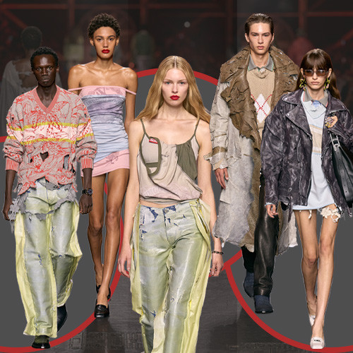 Glenn Martens Tutup Era Perjalanannya dengan Diesel Lewat Koleksi yang Seksi dan Motif Ilusi Optik