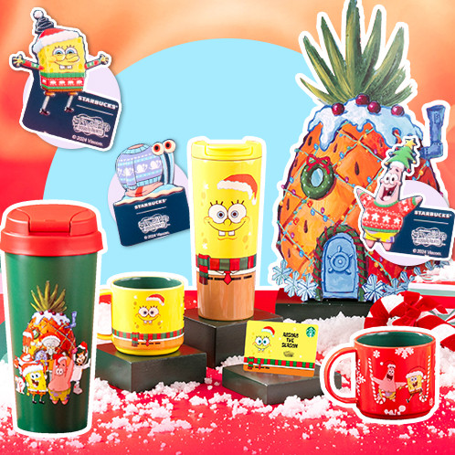 Menggemaskan! Tengok Deretan Merchandise Hasil Kolaborasi Spongebob dengan Starbucks