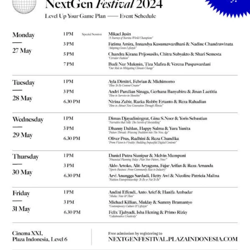 Plaza Indonesia Next Gen Festival 2024