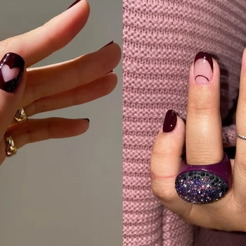13 Ide Nail Art Maroon yang Cocok Untuk Kamu Gunakan di Akhir Pekan Ini