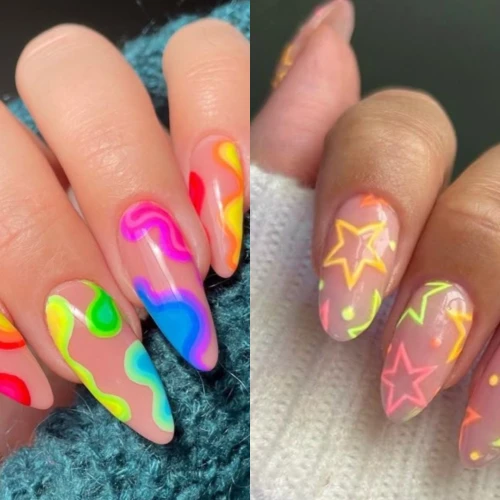 Deretan Kuku Berwarna Neon yang Refreshing